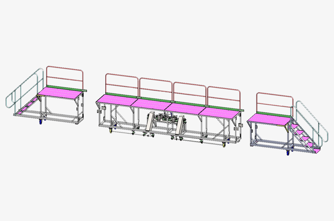 Movable work platform for 13m trailer